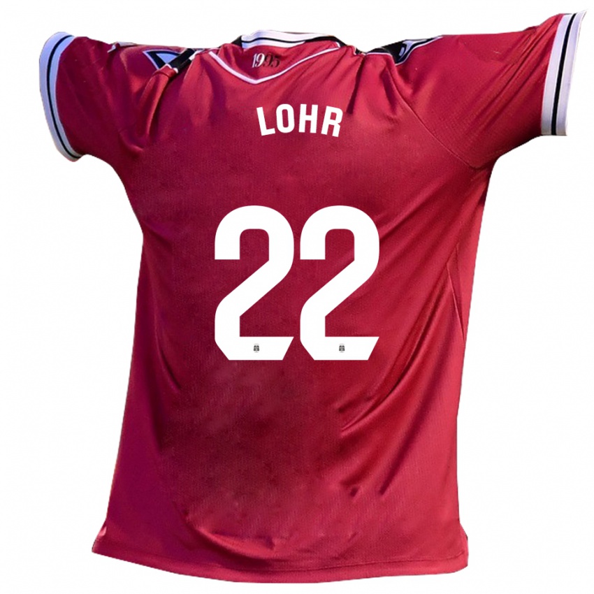 נשים לוקה לוהר #22 בורדו שחור הרחק ג'רזי 2025/26 חולצה קצרה