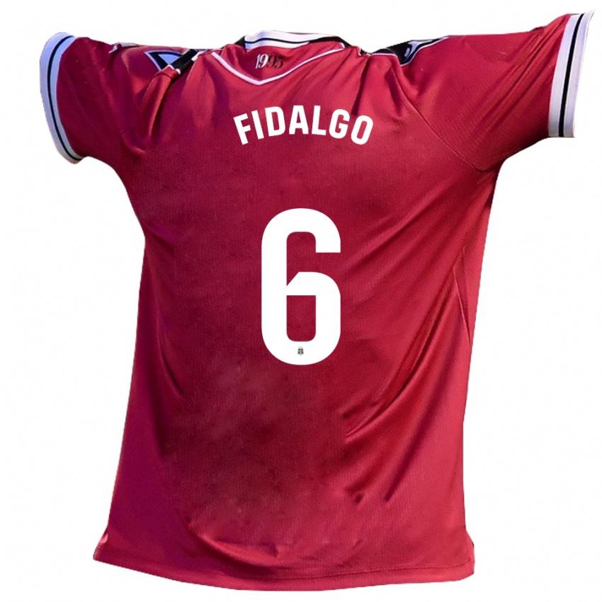 נשים Alejandro Fidalgo #6 בורדו שחור הרחק ג'רזי 2025/26 חולצה קצרה