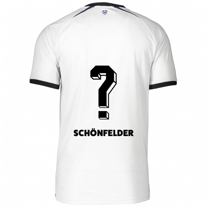 נשים Tom Schönfelder #0 לבן שחור הרחק ג'רזי 2025/26 חולצה קצרה