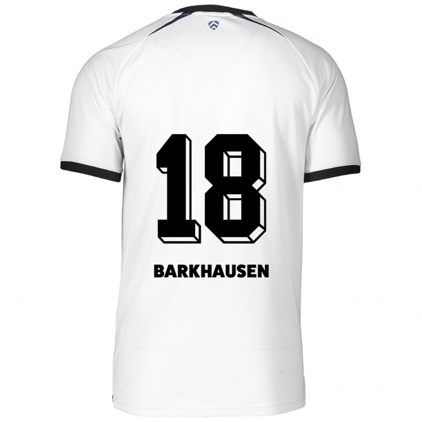 נשים ריקה ברקהאוזן #18 לבן שחור הרחק ג'רזי 2025/26 חולצה קצרה