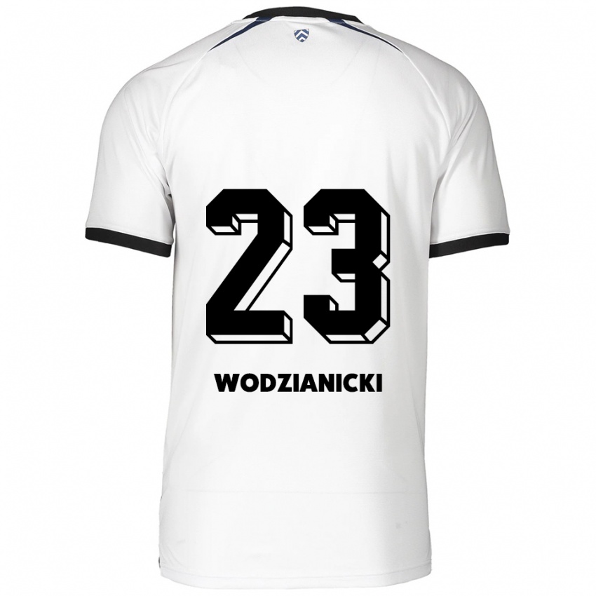 נשים בארטוס פאוול וודזיאניצקי #23 לבן שחור הרחק ג'רזי 2025/26 חולצה קצרה