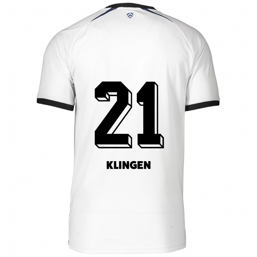 נשים Emelie Klingen #21 לבן שחור הרחק ג'רזי 2025/26 חולצה קצרה