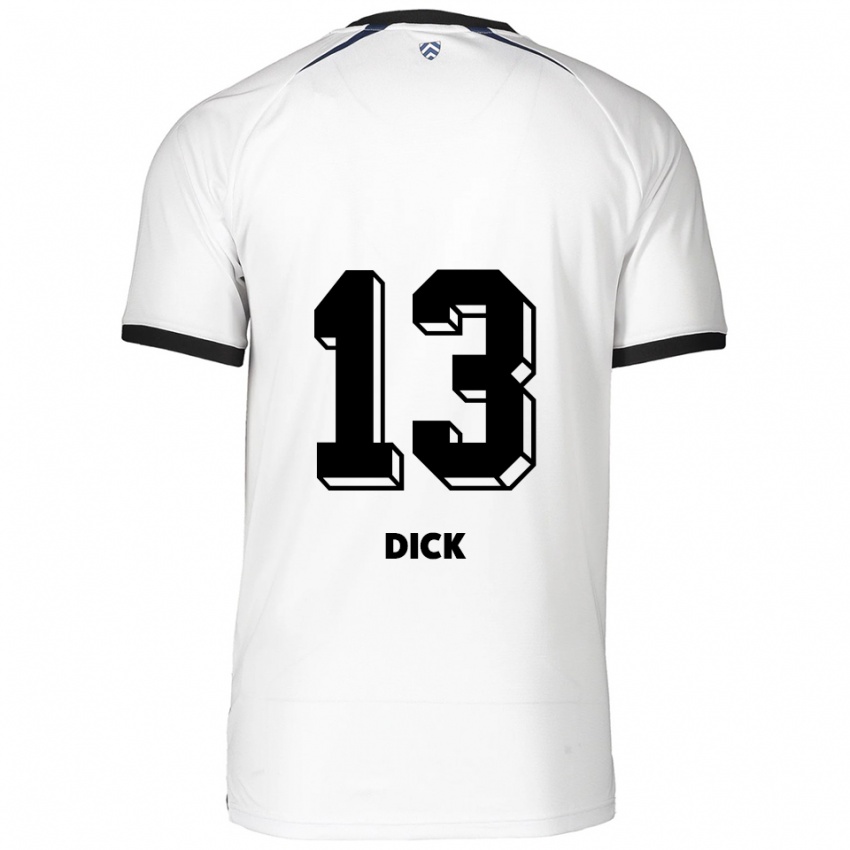 נשים Lukas Dick #13 לבן שחור הרחק ג'רזי 2025/26 חולצה קצרה