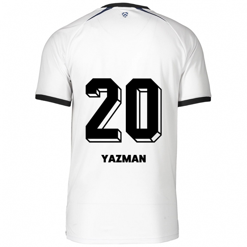 נשים אונור יאזמן #20 לבן שחור הרחק ג'רזי 2025/26 חולצה קצרה