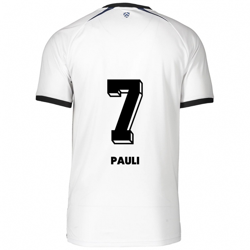 נשים Sophia Pauli #7 לבן שחור הרחק ג'רזי 2025/26 חולצה קצרה