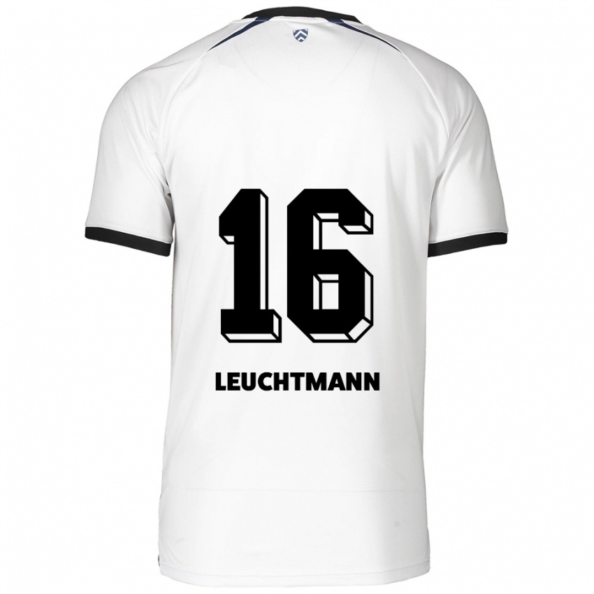 נשים Jana Leuchtmann #16 לבן שחור הרחק ג'רזי 2025/26 חולצה קצרה