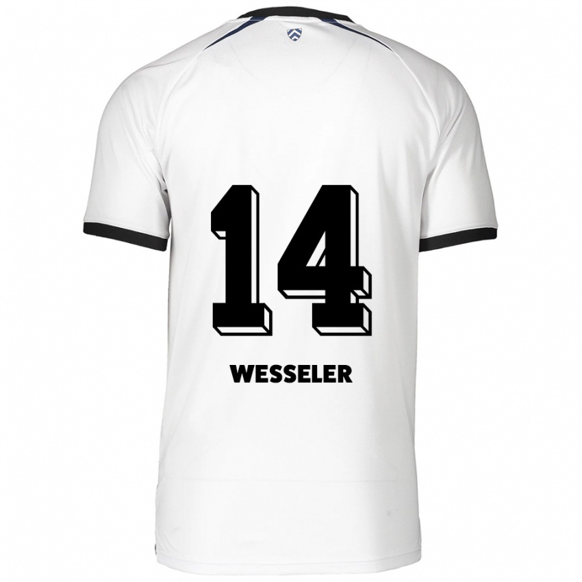 נשים אנה וסלר #14 לבן שחור הרחק ג'רזי 2025/26 חולצה קצרה
