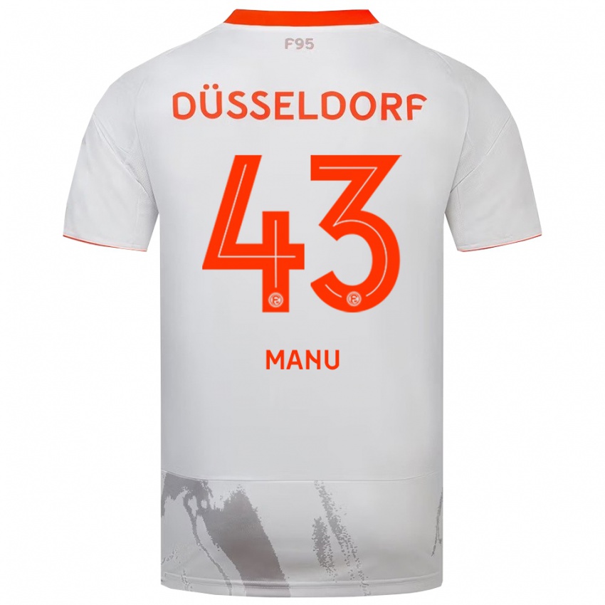 נשים King Manu #43 לבן כתום הרחק ג'רזי 2025/26 חולצה קצרה