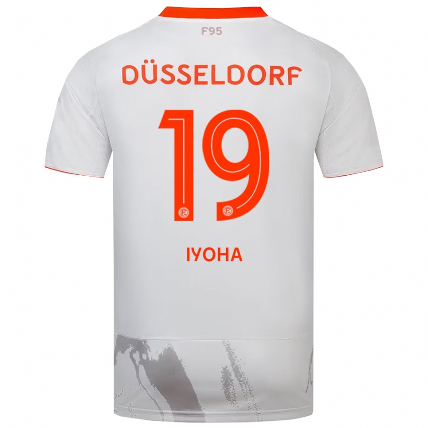 נשים עמנואל אייוה #19 לבן כתום הרחק ג'רזי 2025/26 חולצה קצרה