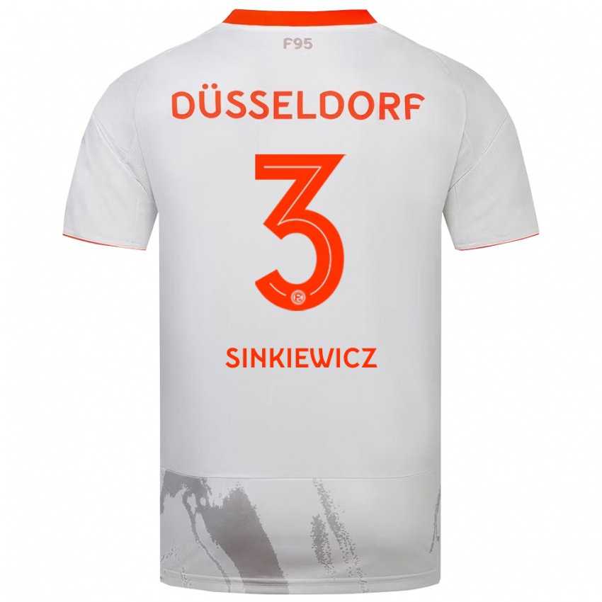 נשים לואיס סינקביץ׳ #3 לבן כתום הרחק ג'רזי 2025/26 חולצה קצרה