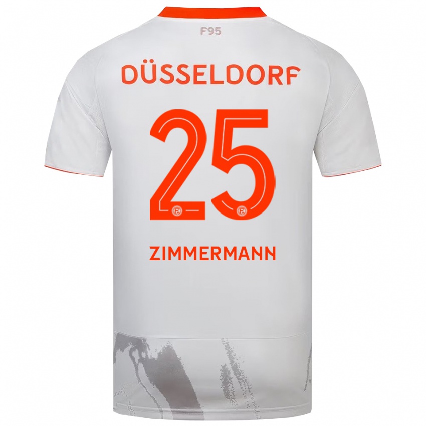 נשים מתיאס צימרמן #25 לבן כתום הרחק ג'רזי 2025/26 חולצה קצרה
