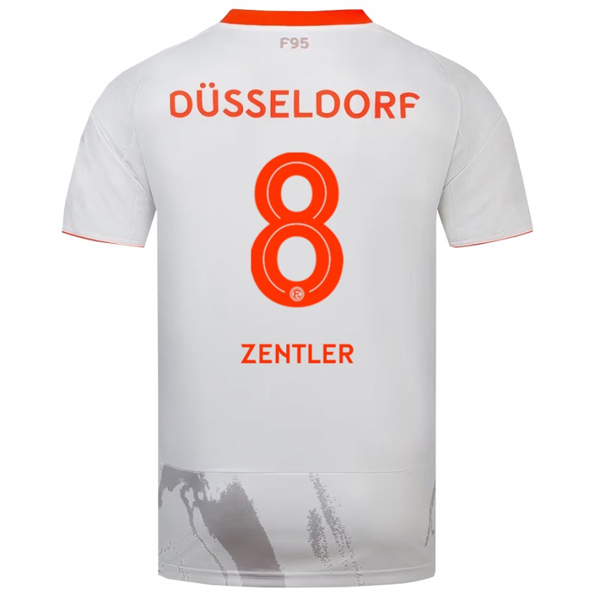 נשים מריוס זנטלר #8 לבן כתום הרחק ג'רזי 2025/26 חולצה קצרה