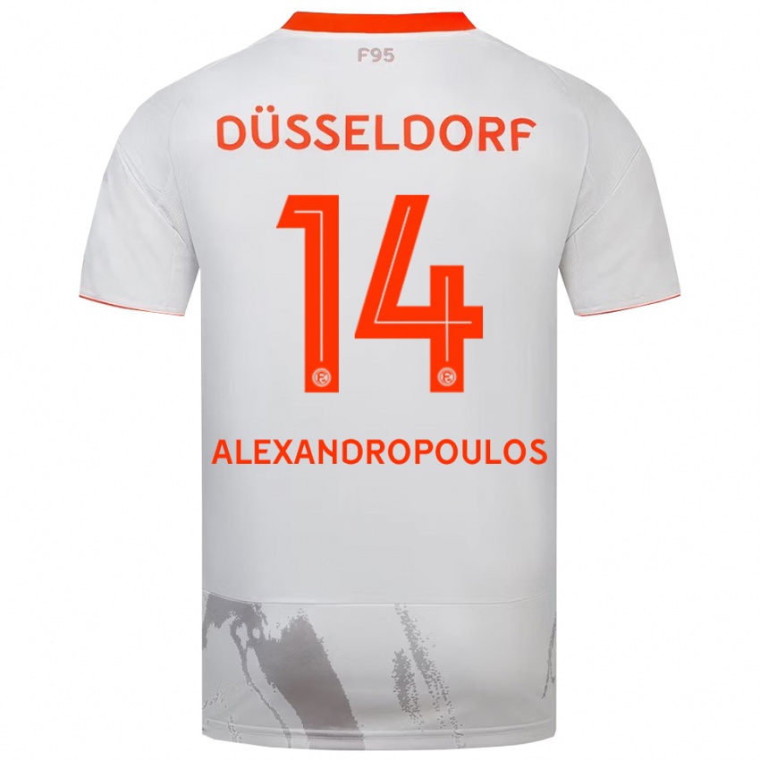 נשים סוטיריס אלכסנדרופולוס #14 לבן כתום הרחק ג'רזי 2025/26 חולצה קצרה