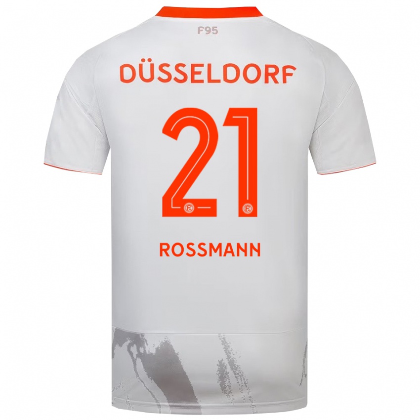 נשים טים רוסמן #21 לבן כתום הרחק ג'רזי 2025/26 חולצה קצרה