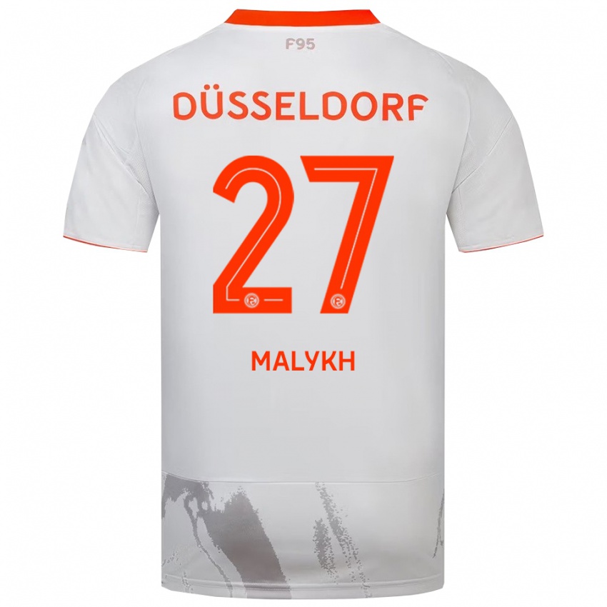 נשים Tymofiy Malykh #27 לבן כתום הרחק ג'רזי 2025/26 חולצה קצרה