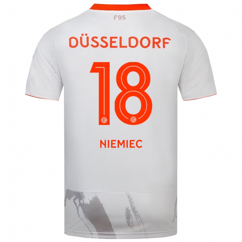 נשים יונה ניימייץ #18 לבן כתום הרחק ג'רזי 2025/26 חולצה קצרה