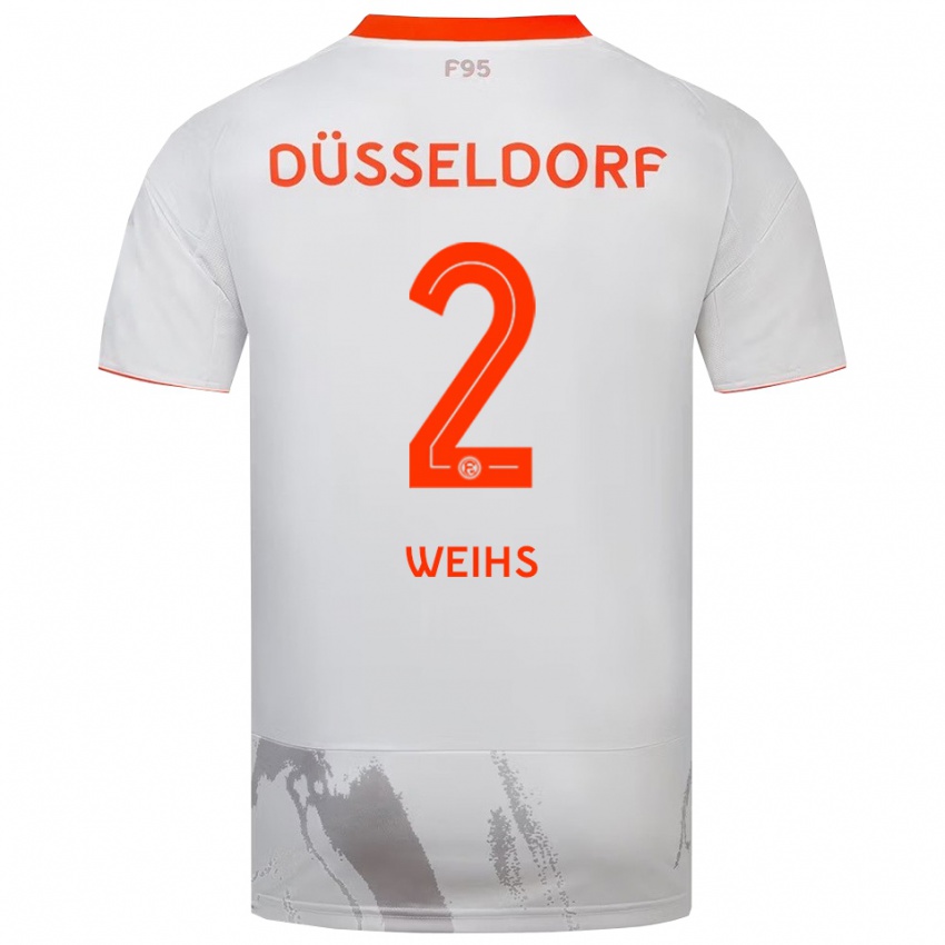 נשים פול יאן וייס #2 לבן כתום הרחק ג'רזי 2025/26 חולצה קצרה