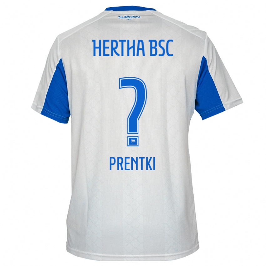 נשים Artur Prentki #0 לבן כחול הרחק ג'רזי 2025/26 חולצה קצרה