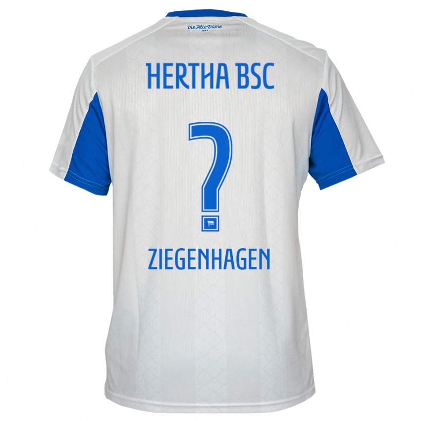 נשים Kevin Ziegenhagen #0 לבן כחול הרחק ג'רזי 2025/26 חולצה קצרה