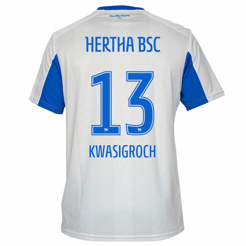 נשים רוברט קוואסיגרוך #13 לבן כחול הרחק ג'רזי 2025/26 חולצה קצרה