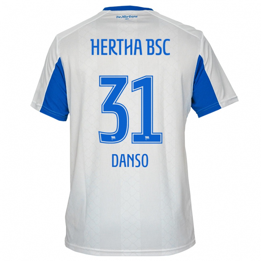 נשים Serwaah-Bonsu Danso #31 לבן כחול הרחק ג'רזי 2025/26 חולצה קצרה