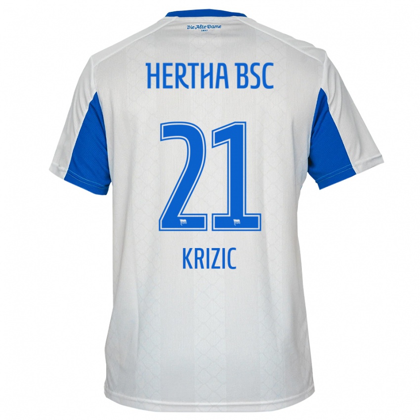 נשים איוון קריזיץ׳ #21 לבן כחול הרחק ג'רזי 2025/26 חולצה קצרה