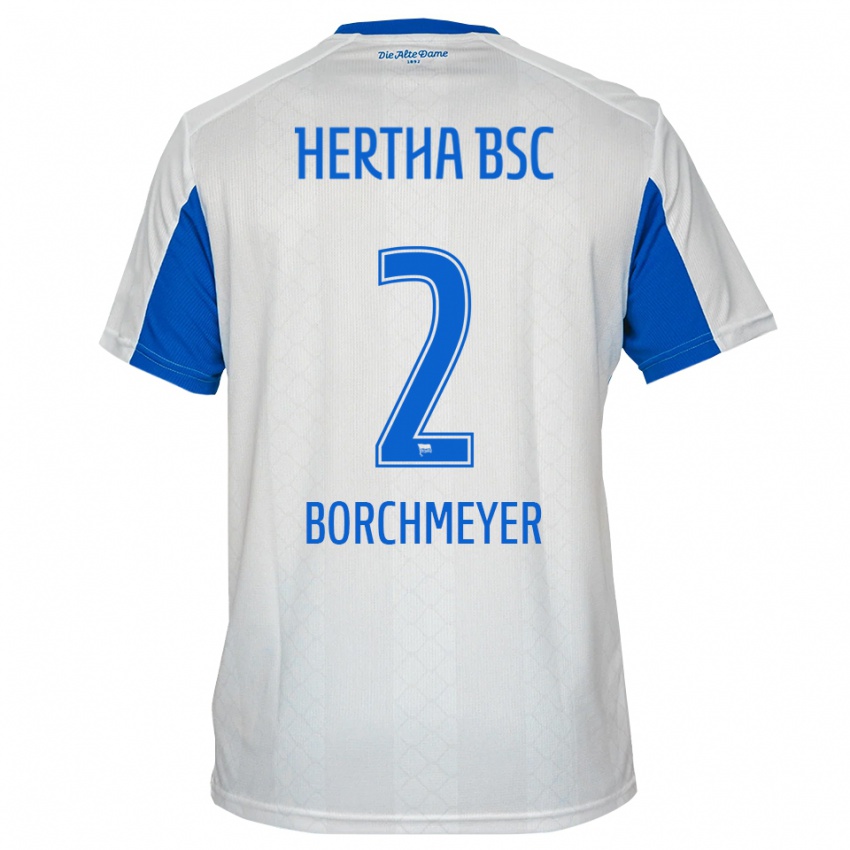 נשים Ronja Borchmeyer #2 לבן כחול הרחק ג'רזי 2025/26 חולצה קצרה