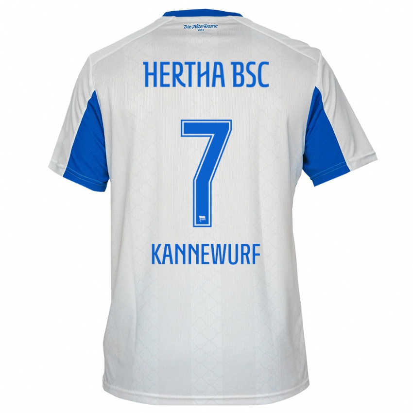 נשים ליאם קאנוורף #7 לבן כחול הרחק ג'רזי 2025/26 חולצה קצרה