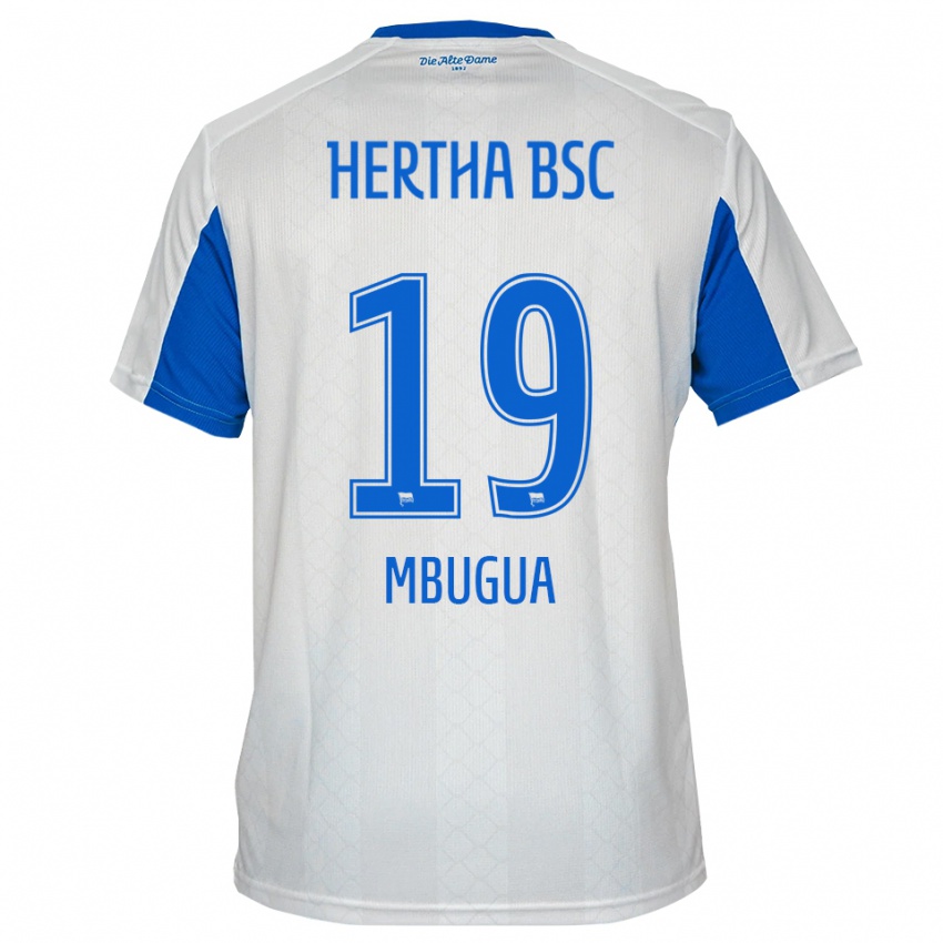 נשים קווינסי מבוגואה #19 לבן כחול הרחק ג'רזי 2025/26 חולצה קצרה