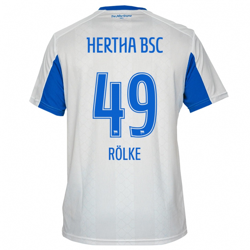 נשים אוליבר רולקה #49 לבן כחול הרחק ג'רזי 2025/26 חולצה קצרה