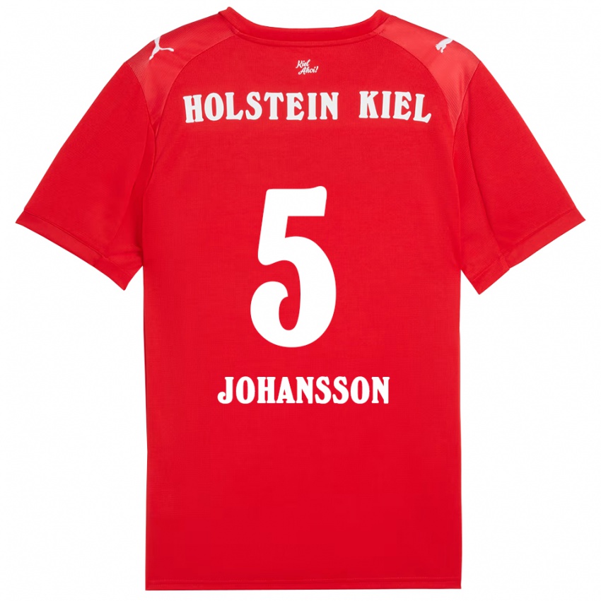 נשים קארל יוהנסון #5 אדום כחול הרחק ג'רזי 2025/26 חולצה קצרה