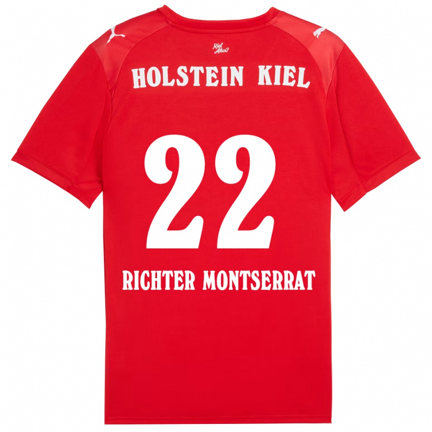 נשים מארק ריכטר מונטסראט #22 אדום כחול הרחק ג'רזי 2025/26 חולצה קצרה