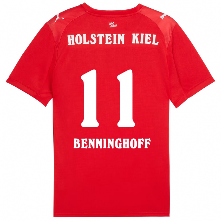 נשים Finn Benninghoff #11 אדום כחול הרחק ג'רזי 2025/26 חולצה קצרה