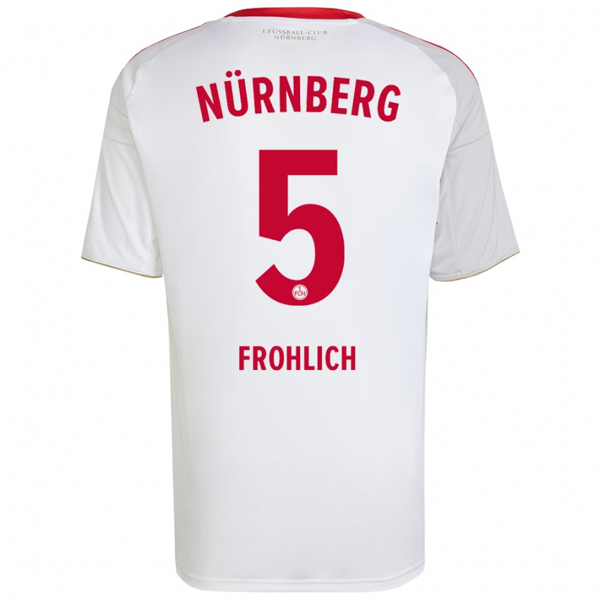 נשים ריה קלרה פרוליך #5 לבן אדום הרחק ג'רזי 2025/26 חולצה קצרה