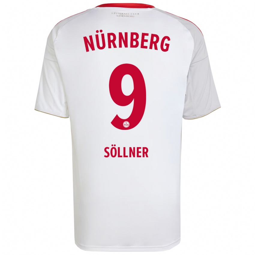 נשים Tobias Söllner #9 לבן אדום הרחק ג'רזי 2025/26 חולצה קצרה