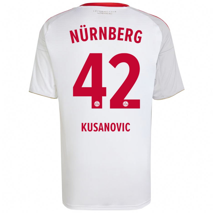 נשים טינו קוסאנוביץ׳ #42 לבן אדום הרחק ג'רזי 2025/26 חולצה קצרה