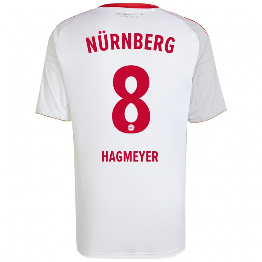 נשים בן לוקה האגמייר #8 לבן אדום הרחק ג'רזי 2025/26 חולצה קצרה