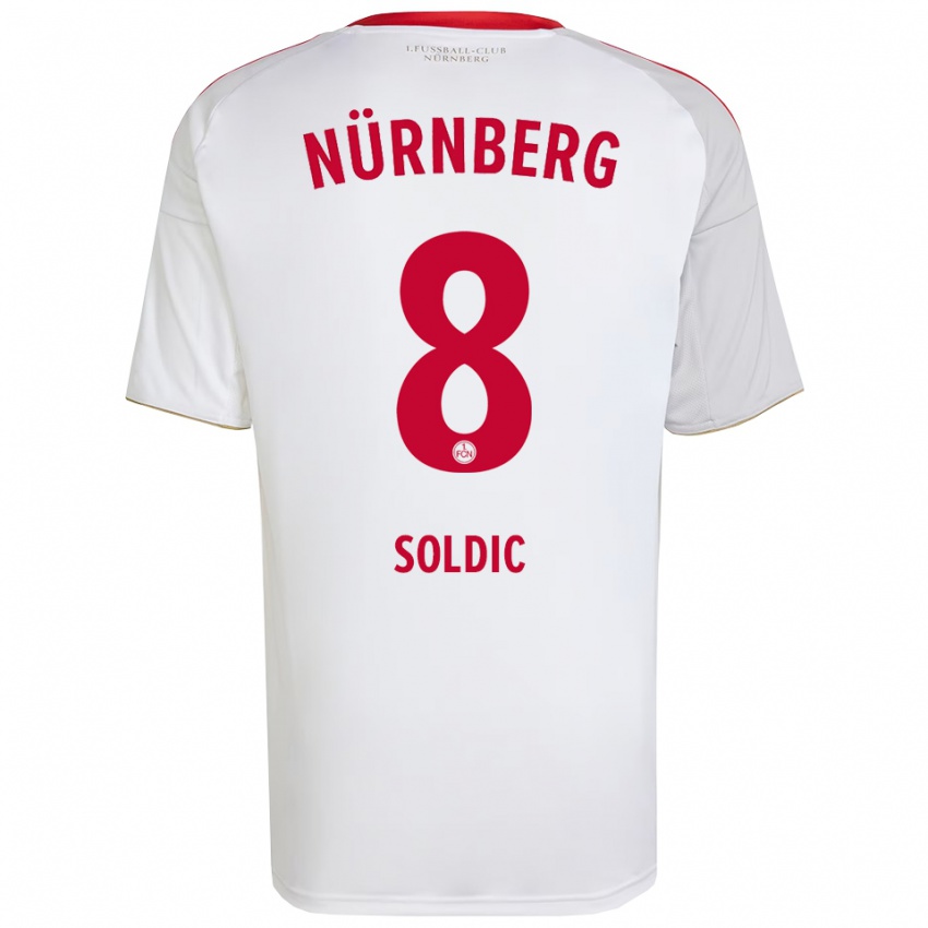 נשים Marko Soldic #8 לבן אדום הרחק ג'רזי 2025/26 חולצה קצרה