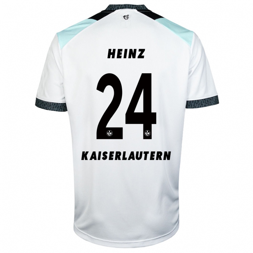 נשים מטאו היינץ #24 לבן שחור הרחק ג'רזי 2025/26 חולצה קצרה