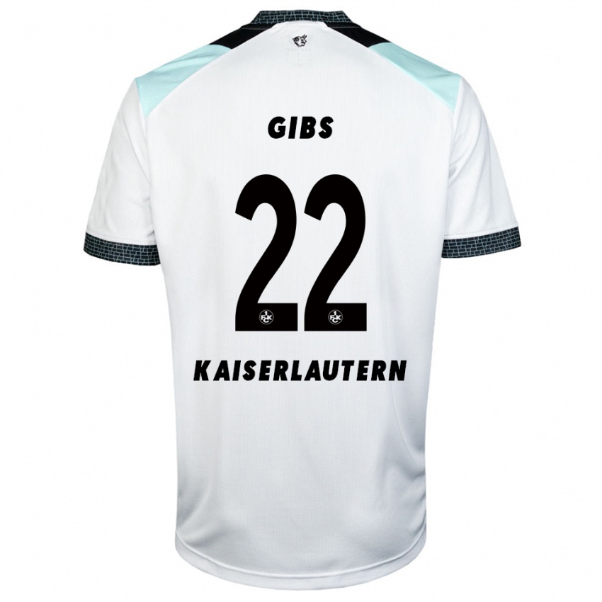 נשים ניל גיבס #22 לבן שחור הרחק ג'רזי 2025/26 חולצה קצרה