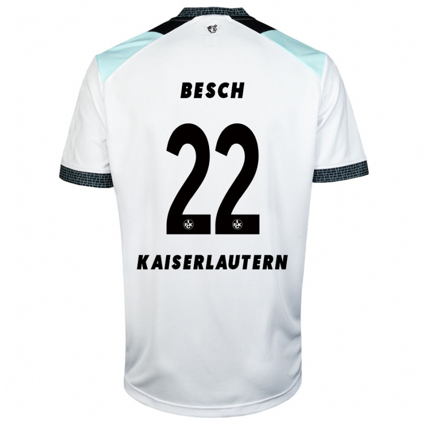 נשים פיליפ בש #22 לבן שחור הרחק ג'רזי 2025/26 חולצה קצרה