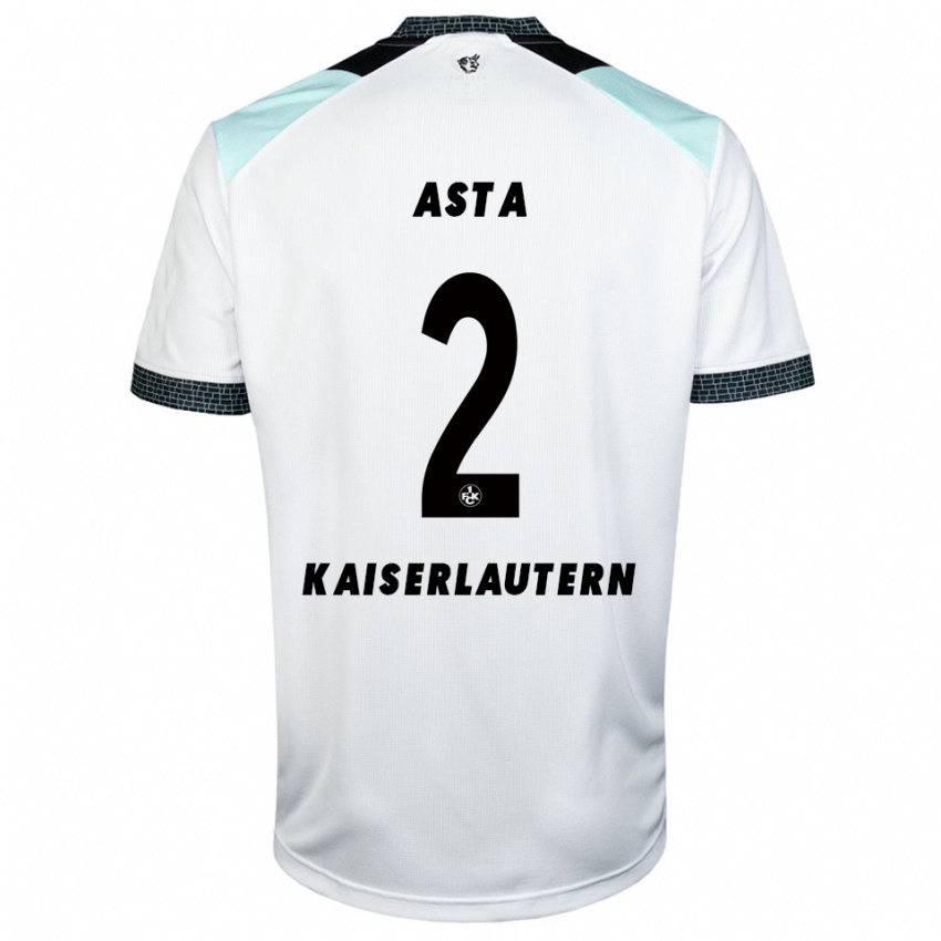 נשים סימון אסטה #2 לבן שחור הרחק ג'רזי 2025/26 חולצה קצרה