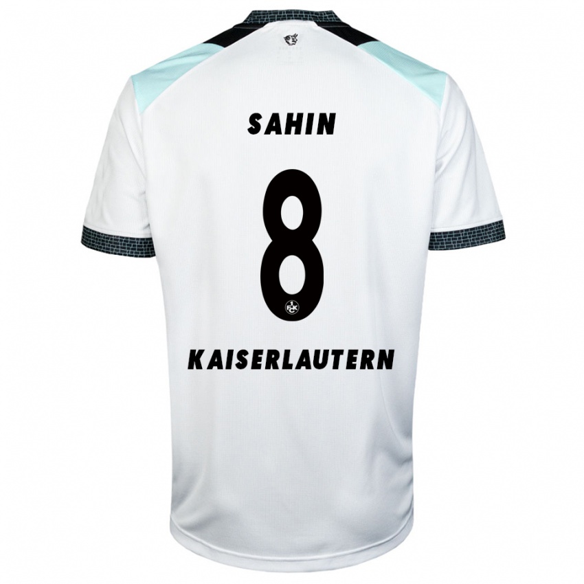 נשים סמיה שאהין #8 לבן שחור הרחק ג'רזי 2025/26 חולצה קצרה