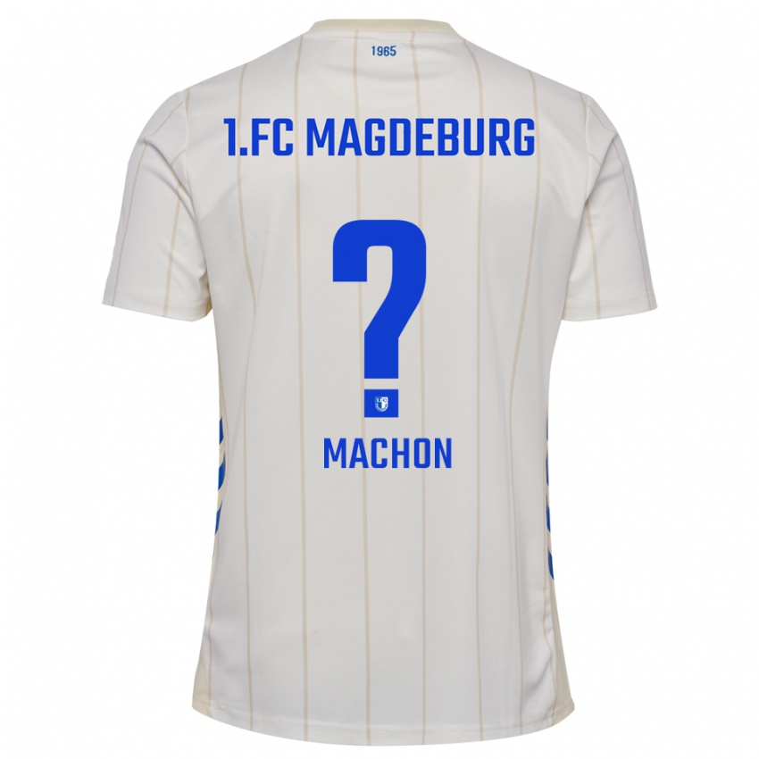 נשים Max Machon #0 לבן כחול הרחק ג'רזי 2025/26 חולצה קצרה