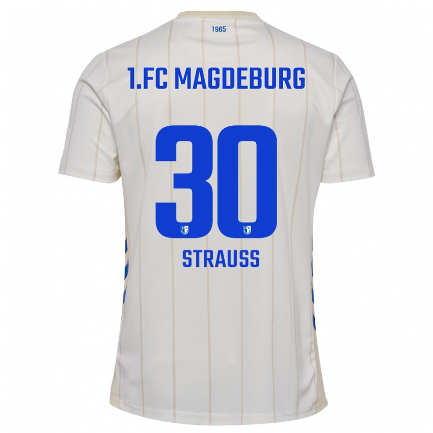 נשים Emil Strauß #30 לבן כחול הרחק ג'רזי 2025/26 חולצה קצרה