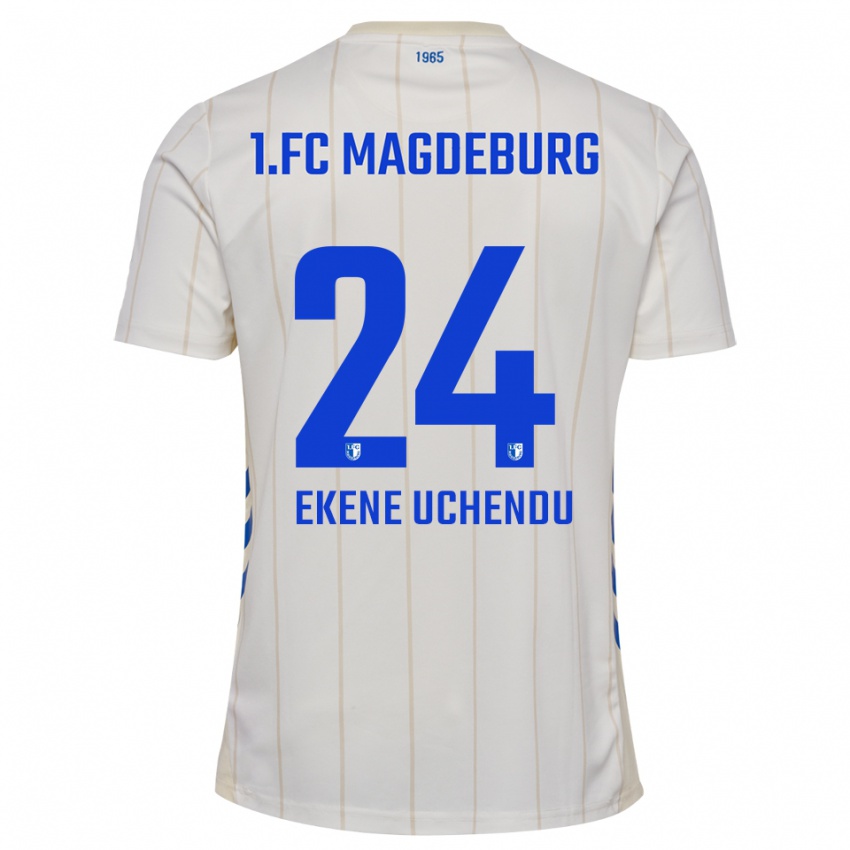 נשים אספוזיטו אקנה אוצ׳נדו #24 לבן כחול הרחק ג'רזי 2025/26 חולצה קצרה