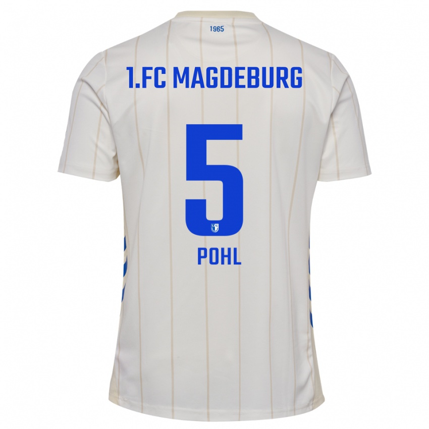 נשים מרווין פוהל #5 לבן כחול הרחק ג'רזי 2025/26 חולצה קצרה