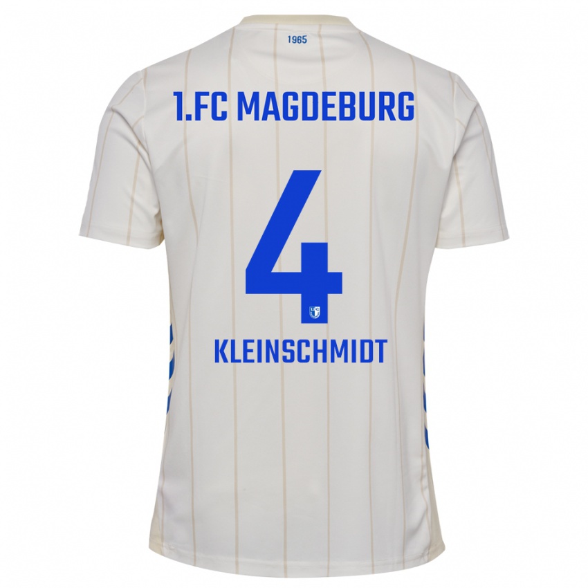 נשים מקס קליינשמידט #4 לבן כחול הרחק ג'רזי 2025/26 חולצה קצרה