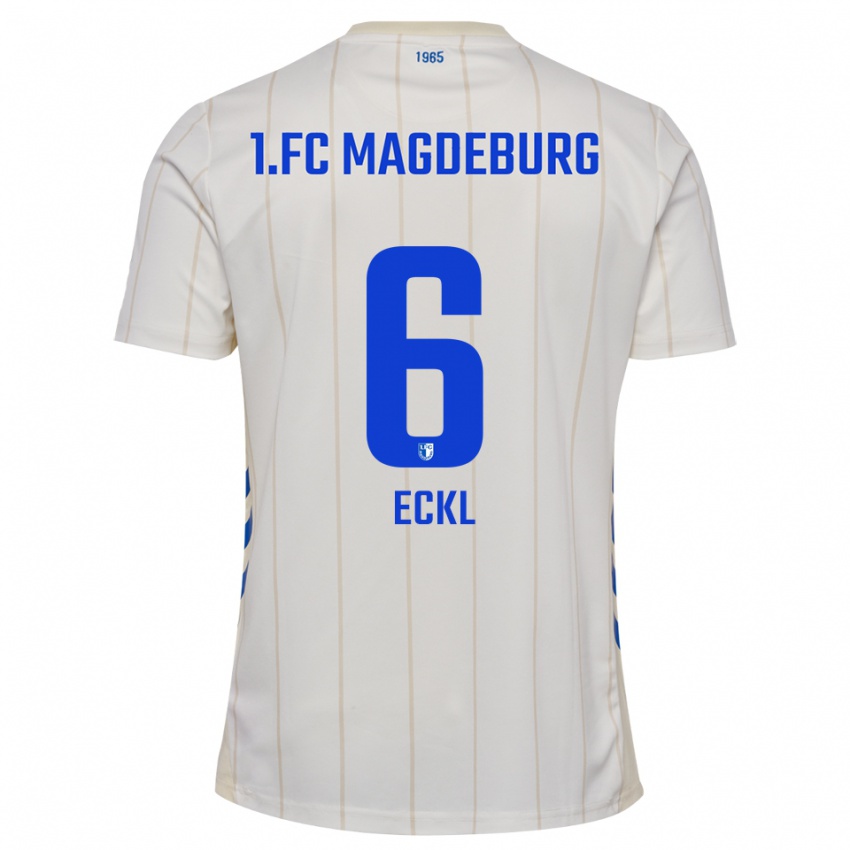 נשים Hanna Eckl #6 לבן כחול הרחק ג'רזי 2025/26 חולצה קצרה