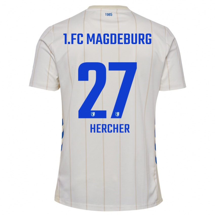 נשים פיליפ הרכר #27 לבן כחול הרחק ג'רזי 2025/26 חולצה קצרה